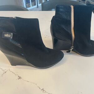 Cole Haan Black Wedge Ankle Boots